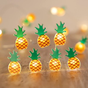 Rafhlöðuknúin ananas LED strengjaljós