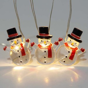 Fios de luz de LED de boneco de neve